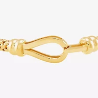 Made in Italy Womens 14K Gold 7 Inch Hollow Fashion Chain Bracelet