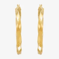 Bonded Brilliance Womens 35mm Hoop Earrings