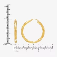 Bonded Brilliance Womens 35mm Hoop Earrings