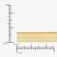 Bonded Brilliance Womens 14K Gold Over Silver 20 Inch Herringbone Chain Necklace