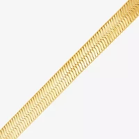 Bonded Brilliance Womens 14K Gold Over Silver 20 Inch Herringbone Chain Necklace