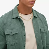 Bonded Brilliance Womens 14K Gold Over Silver 18 Inch Link Chain Necklace