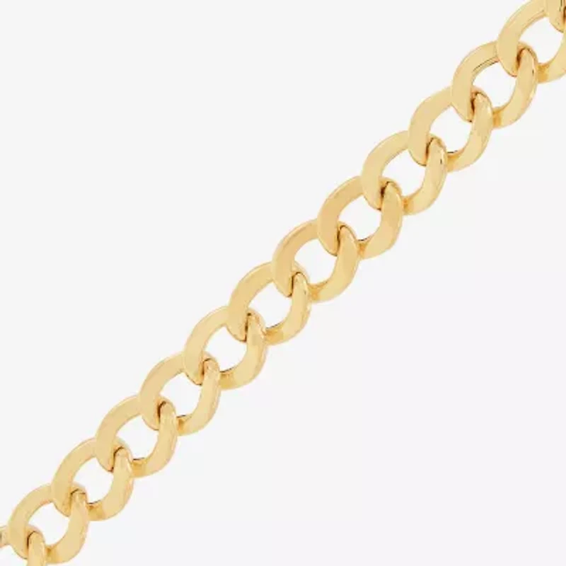 Bonded Brilliance Womens 14K Gold Over Silver 18 Inch Link Chain Necklace