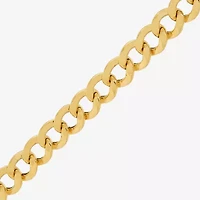 Bonded Brilliance Womens 14K Gold Over Silver 7.5 Inch Hollow Link Chain Bracelet