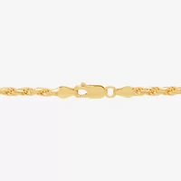 Made in Italy Womens 24K Gold Over Silver 24 Inch Rope Chain Necklace