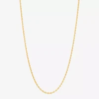 Made in Italy Womens 24K Gold Over Silver Inch Rope Chain Necklace