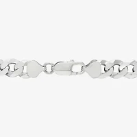 Made in Italy Mens Sterling Silver 9 Inch Solid Curb Chain Bracelet