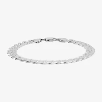 Made in Italy Mens Sterling Silver 9 Inch Solid Curb Chain Bracelet