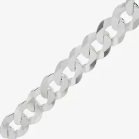 Made in Italy Mens Sterling Silver 9 Inch Solid Curb Chain Bracelet