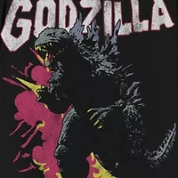 Novelty Mens Crew Neck Short Sleeve Regular Fit Godzilla Graphic T-Shirt