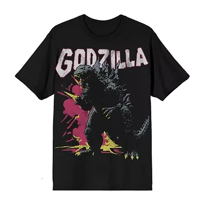 Novelty Mens Crew Neck Short Sleeve Regular Fit Godzilla Graphic T-Shirt