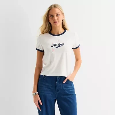 Forever 21 Womens Crew Neck Short Sleeve Graphic T-Shirt