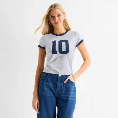 Forever 21 Womens Juniors Crew Neck Short Sleeve Graphic T-Shirt