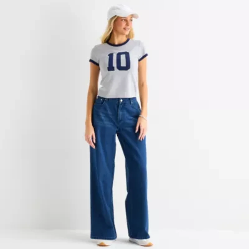 Forever 21 Womens Juniors Crew Neck Short Sleeve Graphic T-Shirt