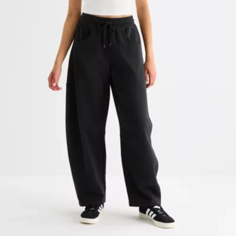 Forever 21 Womens Juniors Barrel Leg Fleece Sweatpant