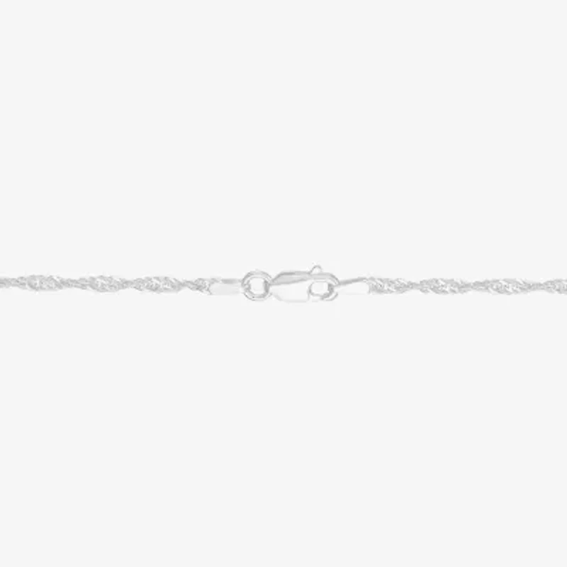 Made in Italy Womens Sterling Silver Inch Singapore Chain Necklace
