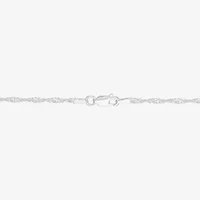 Made in Italy Womens Sterling Silver Inch Singapore Chain Necklace