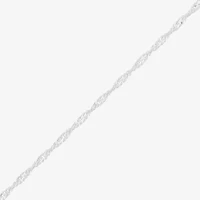 Made in Italy Womens Sterling Silver Inch Singapore Chain Necklace