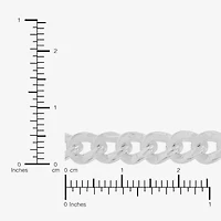 Made in Italy Mens Sterling Silver 22 Inch Curb Chain Necklace