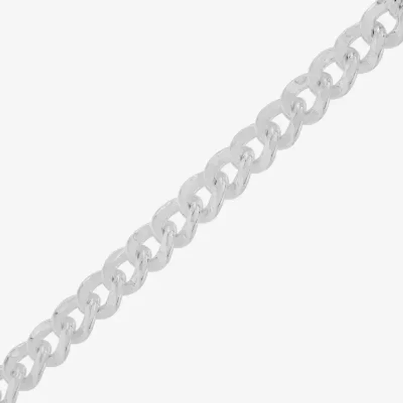 Made in Italy Mens Sterling Silver 22 Inch Curb Chain Necklace