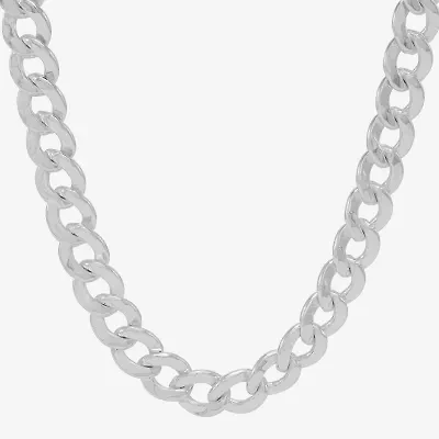 Made in Italy Mens Sterling Silver 24 Inch Curb Chain Necklace