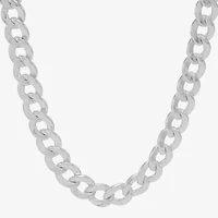 Made in Italy Mens Sterling Silver 24 Inch Curb Chain Necklace