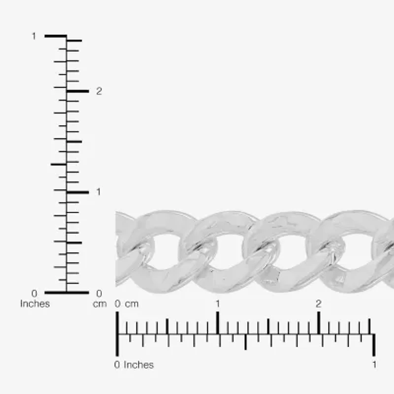 Made in Italy Mens Sterling Silver 24 Inch Curb Chain Necklace