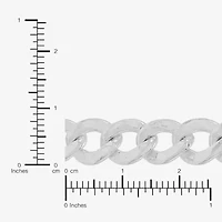 Made in Italy Mens Sterling Silver 24 Inch Curb Chain Necklace