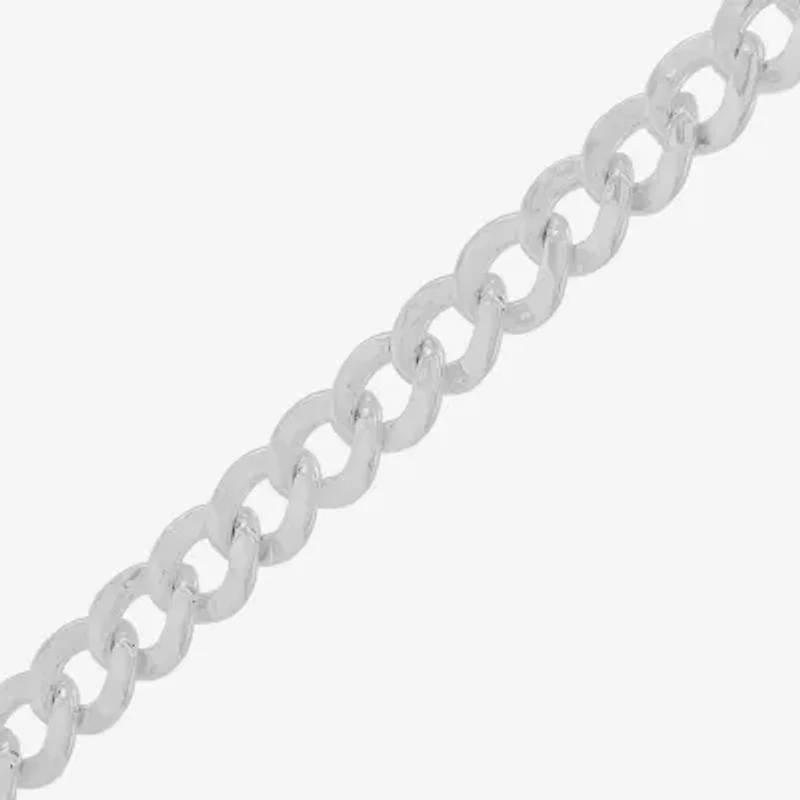 Made in Italy Mens Sterling Silver 24 Inch Curb Chain Necklace