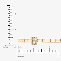 (H-I / Si2) Womens 14K Gold Over Silver 7 Inch Solid Omega Chain Bracelet