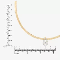 (H-I / Si2) Womens 1/3 CT. T.W. Lab Grown White Diamond 14K Gold Over Silver 17 Inch Pendant Necklace