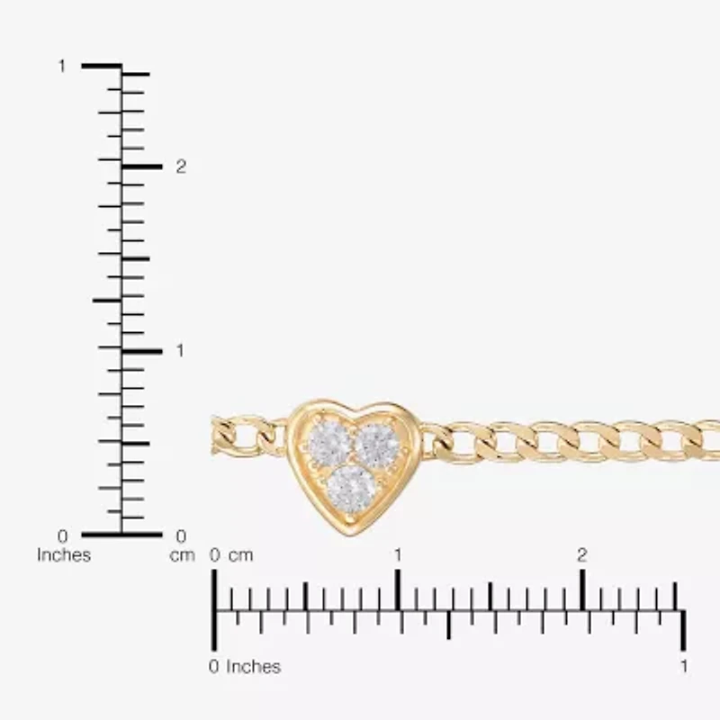 (H-I / Si2) Womens 14K Gold Over Silver 18 Inch Curb Chain Necklace