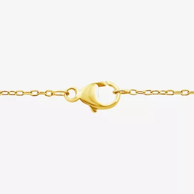 (F / Si2) Womens 1/3 CT. T.W. Lab Grown White Diamond 14K Gold Over Silver Heart 18 Inch Pendant Necklace