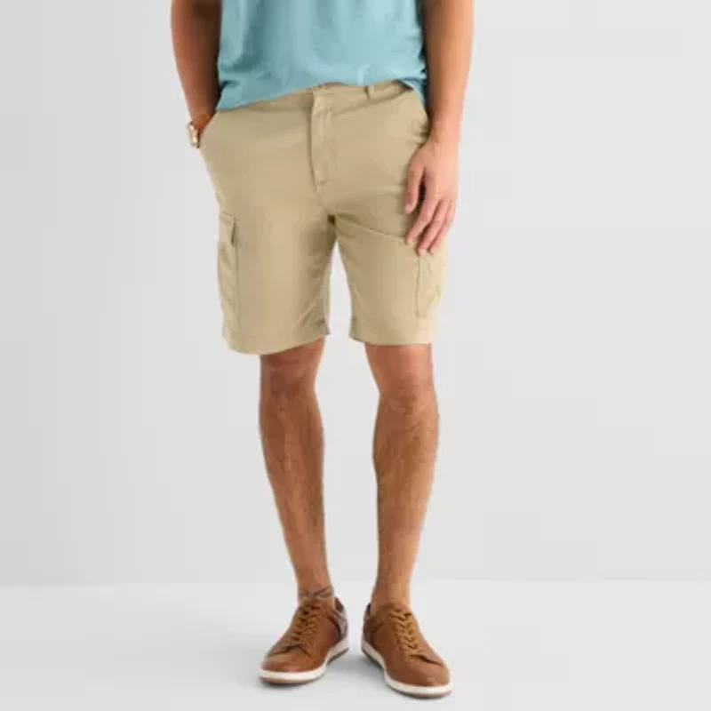 St. John's Bay Mens 10" Mid Rise Stretch Fabric Cargo Short