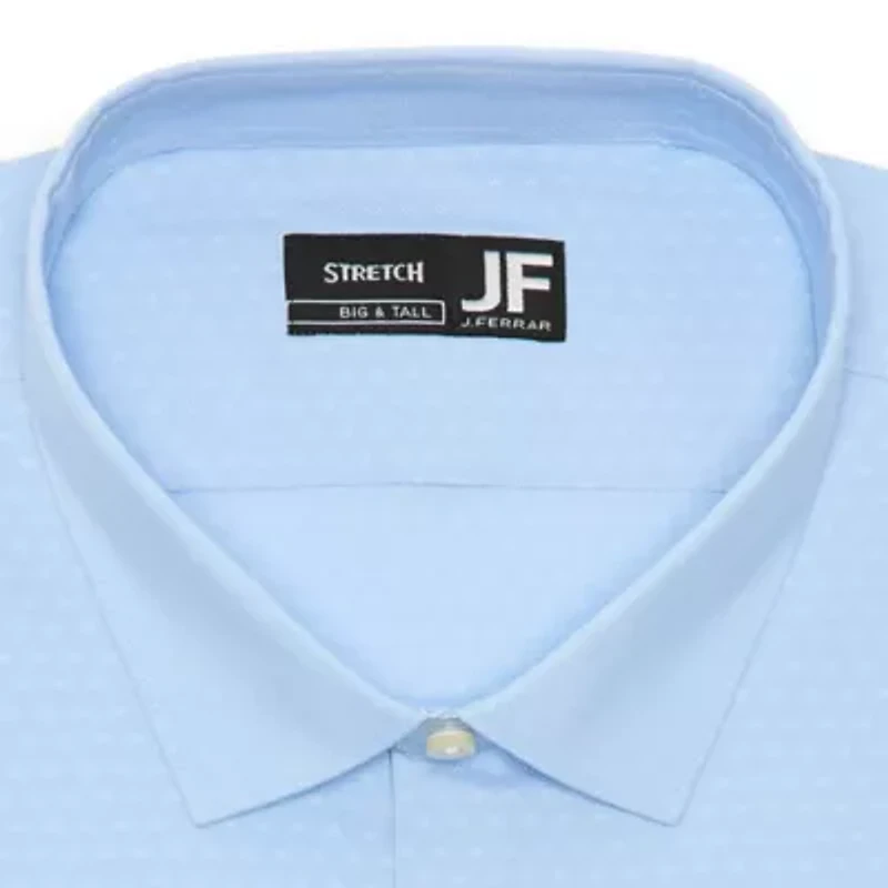 J. Ferrar Big And Tall Ultra Comfort Mens Classic Fit Stretch Fabric Wrinkle Free Long Sleeve Dress Shirt