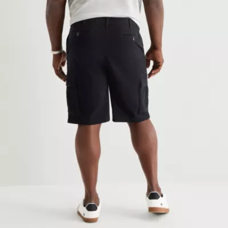 St. John's Bay Comfort Waist 10" & 11" Mens Mid Rise Big and Tall Stretch Fabric Cargo Short