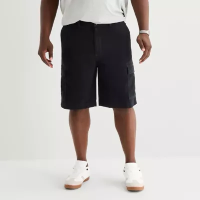 St. John's Bay Comfort Waist 10" & 11" Mens Mid Rise Big and Tall Stretch Fabric Cargo Short