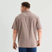 Arizona Mens Short Sleeve Classic Fit Big and Tall Button-Down Shirt