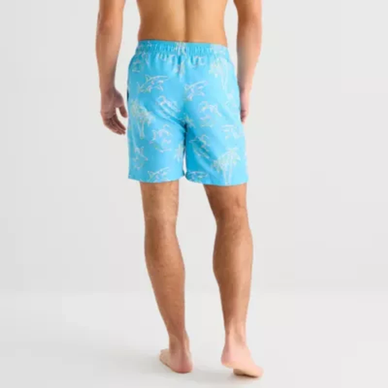 Arizona Mens Striped Swim Trunks
