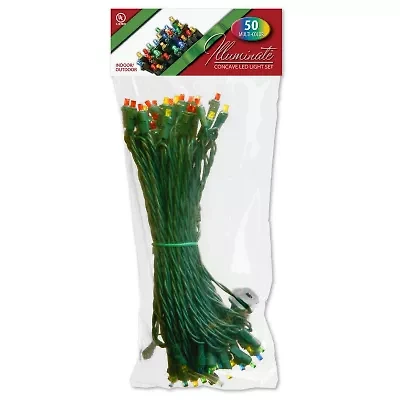 National Tree Co. 50 Multicolor Concave Led Indoor/Outdoor String Lights