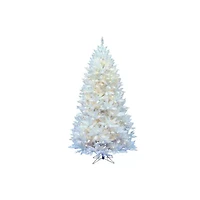 7.5' Prelit Sparkle White Spruce Artificial Christmas Tree