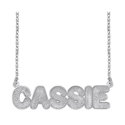 Personalized Sterling Silver Bold Name Necklace