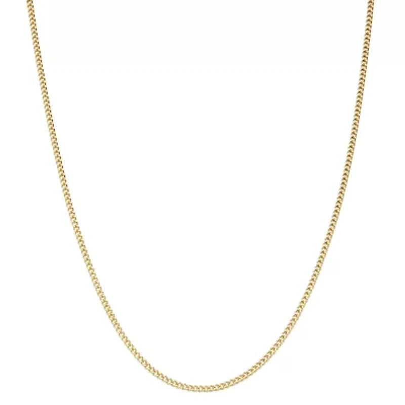Children's 14K Yellow Gold over Silver Curb Chain Necklace