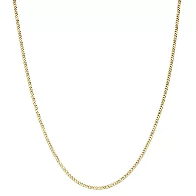 Children's 14K Yellow Gold over Silver Curb Chain Necklace