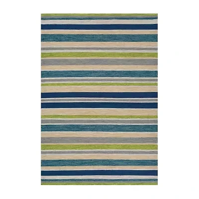Couristan Alki Striped Hand Tufted Indoor Outdoor Rectangular Accent Rug