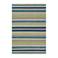Couristan Alki Striped Hand Tufted Indoor Outdoor Rectangular Accent Rug