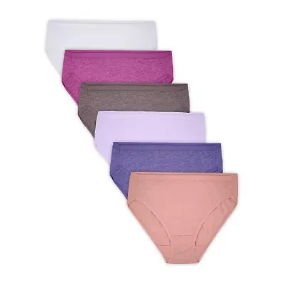 Fruit of the Loom Ultra Soft 6 Pack High Cut Panty- 6dpush1