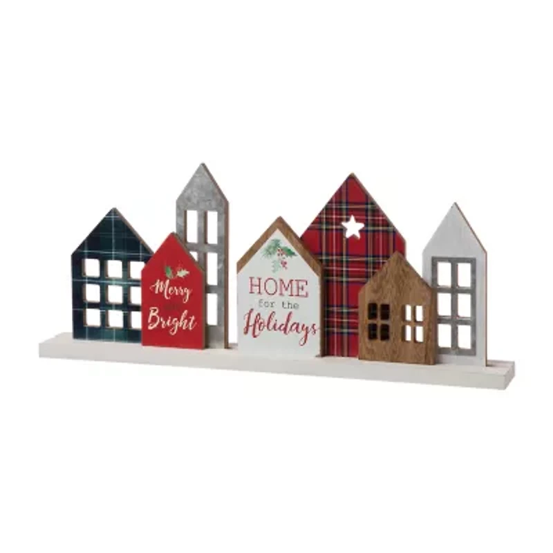 Glitzhome House Christmas Tabletop Decor