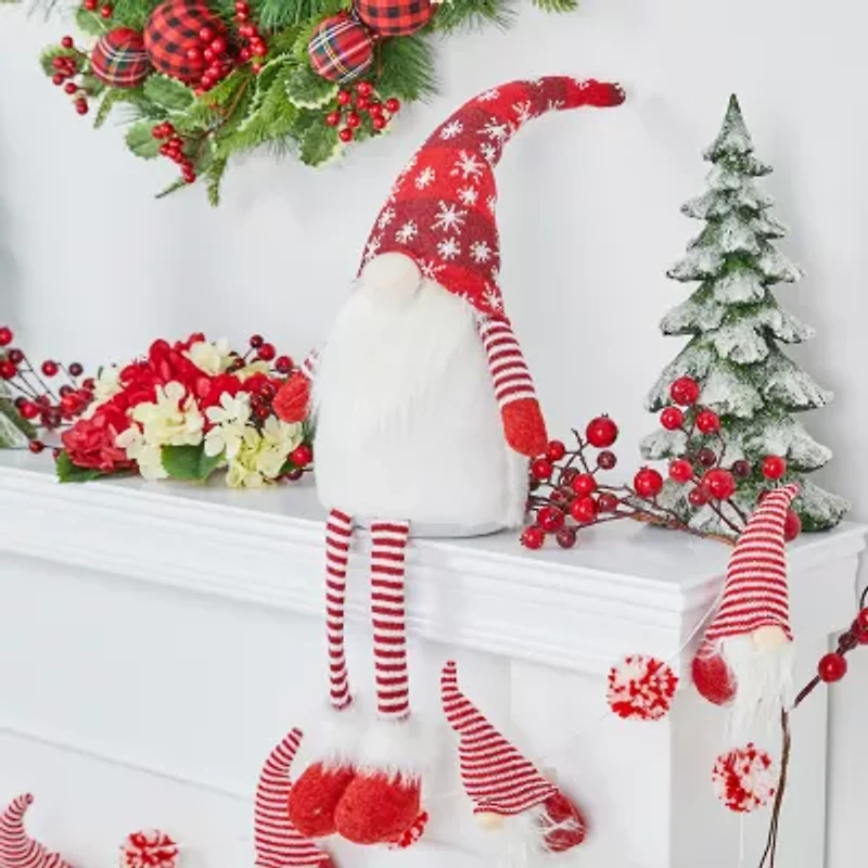 Glitzhome Shelf Sitter Christmas Gnome