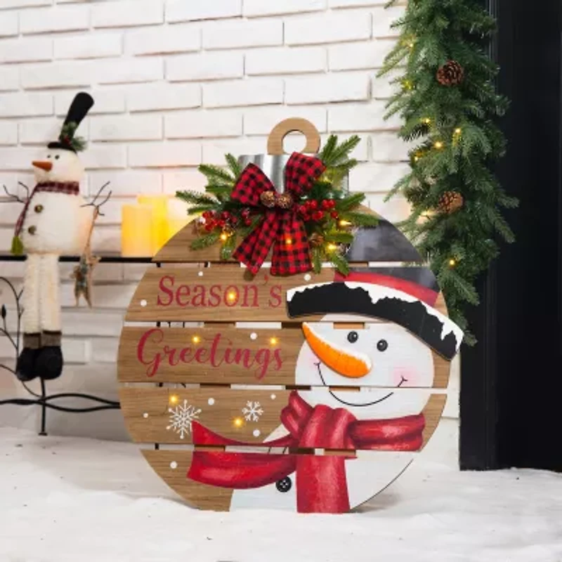 Glitzhome Round Christmas Yard Art